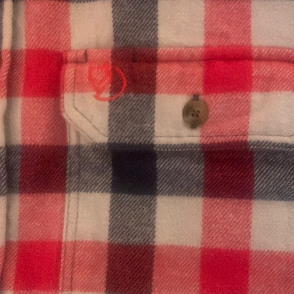 Fjallraven men’s L slim fit Skog red plaid shirt